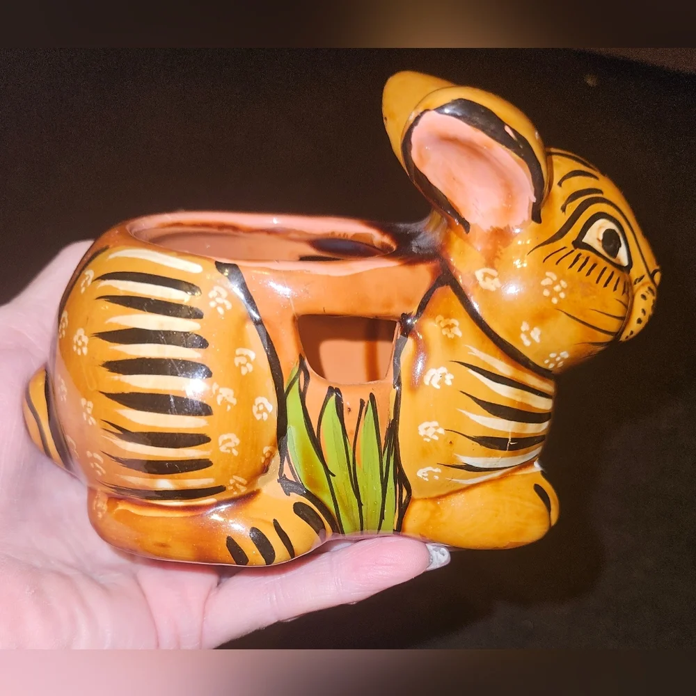 Florina Conception Rabbit Planter or Botive Candle Holder Mexico Home Decor